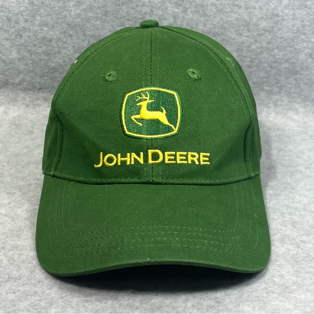 John Deere Green Baseball Cap Hat Embroidered Logo Adjustable Strap OSFM